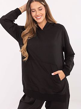 sweatshirt Relevance  Oversized women\'s sweatshirt in a casual style, perfect for everyday occasions. Made of cotton with elastane addition, it is soft, comforta
