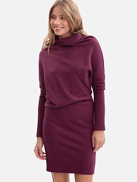Daydress BeWear  Dress made of high-quality ribbed fabric with a weight of 250 g, which beautifully drapes on the silhouette and provides comfort when wearin