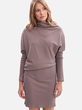 Daydress BeWear  Dress made of high-quality ribbed fabric with a weight of 250 g, which beautifully fits the silhouette and ensures comfort when worn. The mo