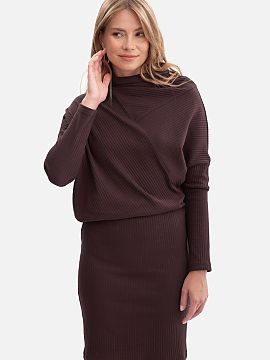 Daydress BeWear  Dress made of high-quality ribbed fabric weighing 250 g, which beautifully lays on the silhouette and ensures comfort. The model is put on o