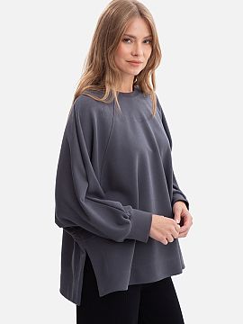Sweatshirt BeWear  Women\'s oversized sweatshirt made of high-quality, smooth sweat fabric with a weight of 280 g with looped underside, which provides comfort