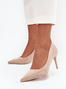 High heels Step in style  Women\'s high heels made of faux suede are a classic that never goes out of style. Made of a pleasant to the touch, elegant material, they p