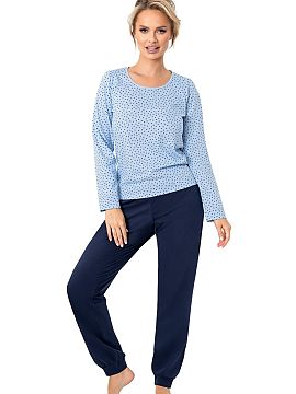 Pyjama Donna  Women\'s cotton pajamas, comfort and style for every night. Produced in Poland, made of soft and pleasant to the touch cotton. The long-slee