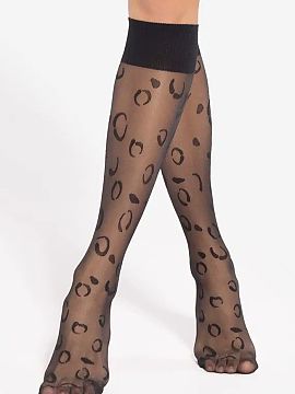 Knee socks Gatta  Knee-high socks with an interesting pattern, lightness and style in one. Semi-matte, 20 DEN thick, subtly emphasize the legs, and the delica