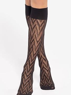 Knee socks Gatta  Knee-high socks with an interesting pattern, style and comfort in one. Semi-matte, 20 DEN thick, subtly emphasize the legs and add character