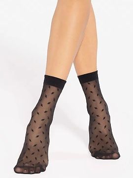 Socks Gatta  Women\'s high socks with a subtle pattern, comfort and style in one. Semi-matte, 20 DEN thick, delicately emphasize the legs and add an eleg