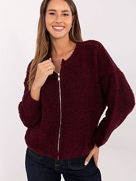 Cardigan Rue Paris  This women\'s boucle sweater is a combination of comfort, warmth, and a fashionable look. It stands out with its varied material texture, ch
