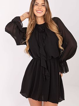 Cocktail dress Rue Paris  This flared cocktail dress is a proposition for women who like to look elegant and classy. Made from a high-quality blend of polyester, visc