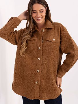 long sleeve shirt Factory Price  This boucle women\'s shirt is the perfect choice as an outer layer in everyday stylizations. Made of high-quality polyester and cotton blend