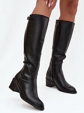 Heel boots Step in style  Women\'s boots from the Vinceza brand are an elegant proposition that will work perfectly in the autumn-winter season. Made of high-quality 