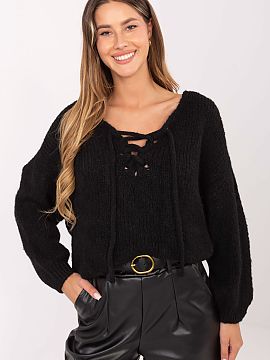 sweter Italy Moda  Stylish women\'s sweater with a casual character is the perfect choice for everyday wear. Made of a soft and pleasant to the touch blend of 