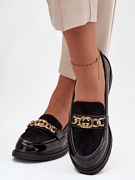 Mocassin Step in style  Women\'s loafers from the S. Barski brand made of a combination of eco-leather and eco-suede are a proposal for women who appreciate eleganc