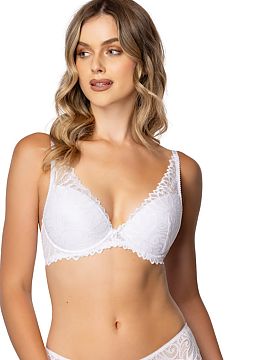 Push up Mat  The white Nerine push-up bra is the perfect combination of elegance and comfort. Made of delicate lace with a subtle pattern, it highlights 
