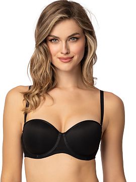 Bardotka / balconette Mat  Are you looking for a bra that perfectly shapes the bust, providing comfort throughout the day? The black bardot bra Capri is an excellent c