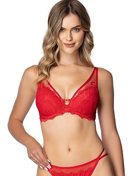 Push up Mat  Discover elegance and sensuality in one push-up bra Kisses M-4026/11 in an intense red color. This model was created for women who want to e