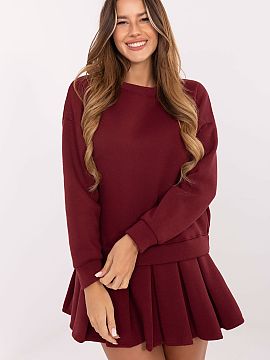 day dress Rue Paris  This women\'s dress combines comfort and feminine style, perfect for everyday occasions. Made of soft cotton with a touch of elastane, it pr