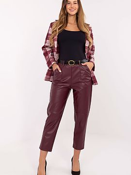 Women's pants Rue Paris  Stylish and comfortable women\'s faux leather pants are the perfect choice for women who appreciate the combination of elegance and comfort.