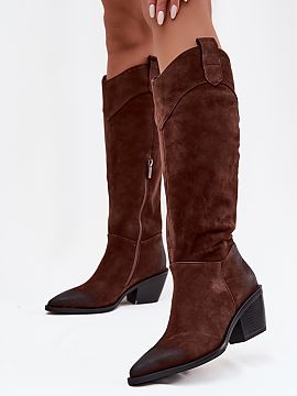 Heel boots Step in style  Women\'s cowboy-style boots from the Artiker brand are a proposition for women who appreciate a fashionable look combined with comfort. Made