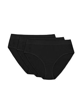 Set Gorteks  Three-pack of cotton panties with a comfortable, non-restrictive cut, perfect for everyday wear, including during menstruation. The wide wai