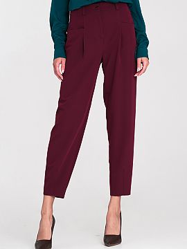 Women's pants Nife  Women\'s oversized pants with a high waist that combine comfort with a fashionable, modern style. The legs gradually taper towards the botto
