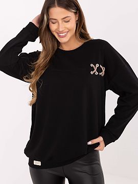 sweatshirt Relevance  Oversize women\'s sweatshirt is the perfect combination of comfort and fashionable style for everyday wear. Made of a soft blend of cotton a