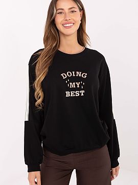 sweatshirt Relevance  Oversized women\'s sweatshirt is a stylish proposition for women who value comfort and a fashionable, urban look. Made of a soft blend of co