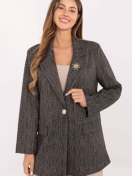 Jacket Italy Moda  Elegant and timeless women\'s blazer with a classic cut, perfect for special occasions and work. Made of high-quality polyester, viscose, an