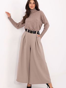 Women's pants Italy Moda  Elegant and comfortable women\'s palazzo pants made of high-quality viscose and polyester blend, which combine elegance with everyday comfor