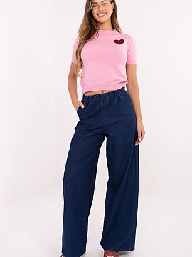 Jeans Italy Moda  Comfortable and fashionable women\'s wide leg jeans with a loose, casual cut, perfect for everyday styling. Made of high-quality blend of co