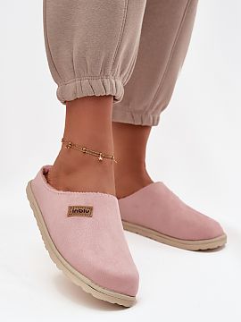 Slippers Step in style  Women\'s slippers from the Inblu brand are a proposal that combines comfort with cozy warmth. Made of soft eco-suede, they perfectly fit the