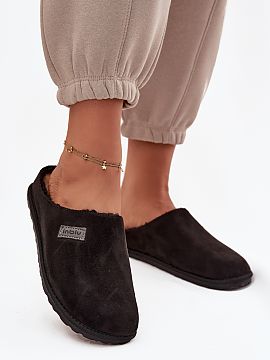 Slippers Step in style  Women\'s slippers from the Inblu brand are a proposal that combines comfort with cozy warmth. Made of soft eco-suede, they perfectly fit the