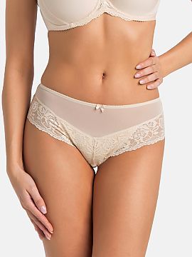 Shorts Teyli  Women\'s shorts Victoria are beige panties made of delicate, high-quality material, thanks to which the skin breathes. The subtle mesh is co