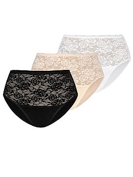 Set Teyli  Set of Violetta panties in three colors black, white and beige. Multi-packs are very popular among buyers and are very popular. The prices o