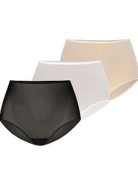 Set Teyli  The set includes three colors of panties, beige, which is invisible from under white, because it blends with the skin tone, white and timele