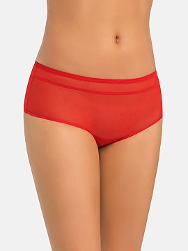 Fiji Teyli  Classic red mesh panties made of thin and delicate to the touch mesh, which is not finished with elastic, so the panties can be worn under f