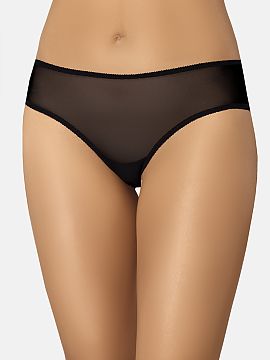 Fiji Teyli  Classic black mesh panties. Made of black, thin delicate and pleasant to the touch mesh, which is connected at the back with beautiful subtl