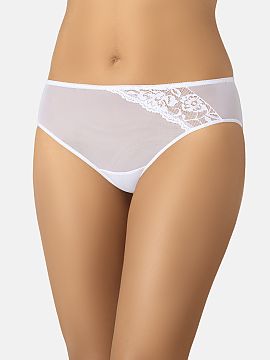 Fiji Teyli  Classic women\'s white briefs made of delicate, high-quality mesh for women who value comfort and convenience. They cover the entire buttock