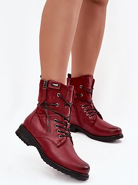 Workery Step in style  Women\'s flat-heeled ankle boots are a combination of style and comfort, perfect for cooler days. They have rounded toes and double zip fast