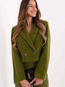Coat Rue Paris  A short women\'s coat with an elegant cut is the perfect choice for the autumn-winter season. Made of high-quality polyester, it looks styli