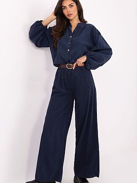 Women's pants Italy Moda  Stylish corduroy pants in a casual style, perfect for everyday wear. Made of soft material with a high polyester content, they provide comfo