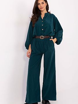 Women's pants Italy Moda  Stylish corduroy pants in a casual style, perfect for everyday wear. Made of soft material with a high polyester content, they provide comfo