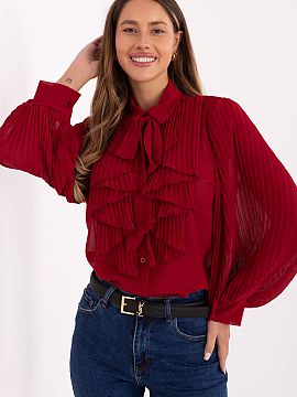 long sleeve shirt Italy Moda  Stylish and feminine women\'s shirt, which will work perfectly both for everyday wear, for work, and for special occasions. Made of high-qua