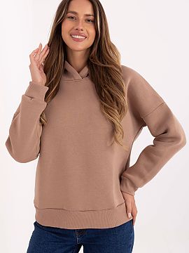 sweatshirt Relevance  Comfortable women\'s sweatshirt put on over the head with a casual character, perfect for everyday wear. Made of high-quality cotton with el