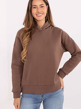 sweatshirt Relevance  Comfortable women\'s sweatshirt put on over the head with a casual character, perfect for everyday wear. Made of high-quality cotton with el