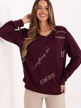 sweatshirt Relevance  Comfortable women\'s sweatshirt in a casual style, perfect for everyday wear. Made of a soft blend of cotton and polyester, it ensures comfo