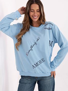 sweatshirt Relevance  Comfortable women\'s sweatshirt with a casual style, perfect for everyday wear. Made of a soft blend of cotton and polyester, it provides co