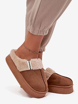 Slippers Step in style  Women\'s slippers made of soft eco-suede fabric are an ideal proposition for women who appreciate warmth and comfort. The model is set on a 