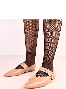 Balerinki Solea  Stylish ballerina flats fastened with a large buckle, made of high-quality ecological leather, which combine classic elegance with a modern 