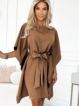 Daydress Numoco  Minimalism that makes an impression. This butterfly-style dress by Numoco combines a loose, flowing line with a waist belt, allowing you to 