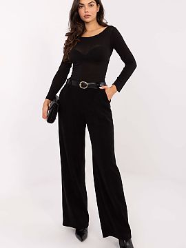 Women's pants Italy Moda  Women\'s wide leg corduroy trousers are a combination of elegance and comfort in a modern edition. Made of soft material with a varied cordu